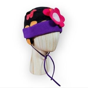 NEW StrongWear Kids fleece warm winter hat with 3D flower